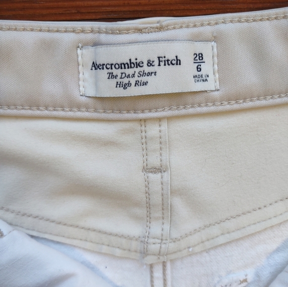 Abercrombie Fitch Faux Leather & Denim High Waist Shorts  Size 28 Urban Boho - Picture 8 of 9